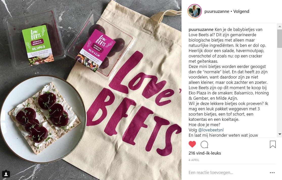Love Beets - Instagram - food influencer Puur Suzanne