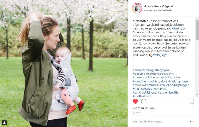 Instagram - Dirksdotter - BabyBjorn draagzak 2